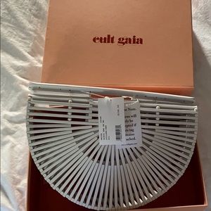 Cult Gaia wicker tote brand new with tags